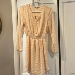 NWT Daniel Rainn peach chevron dress XS
